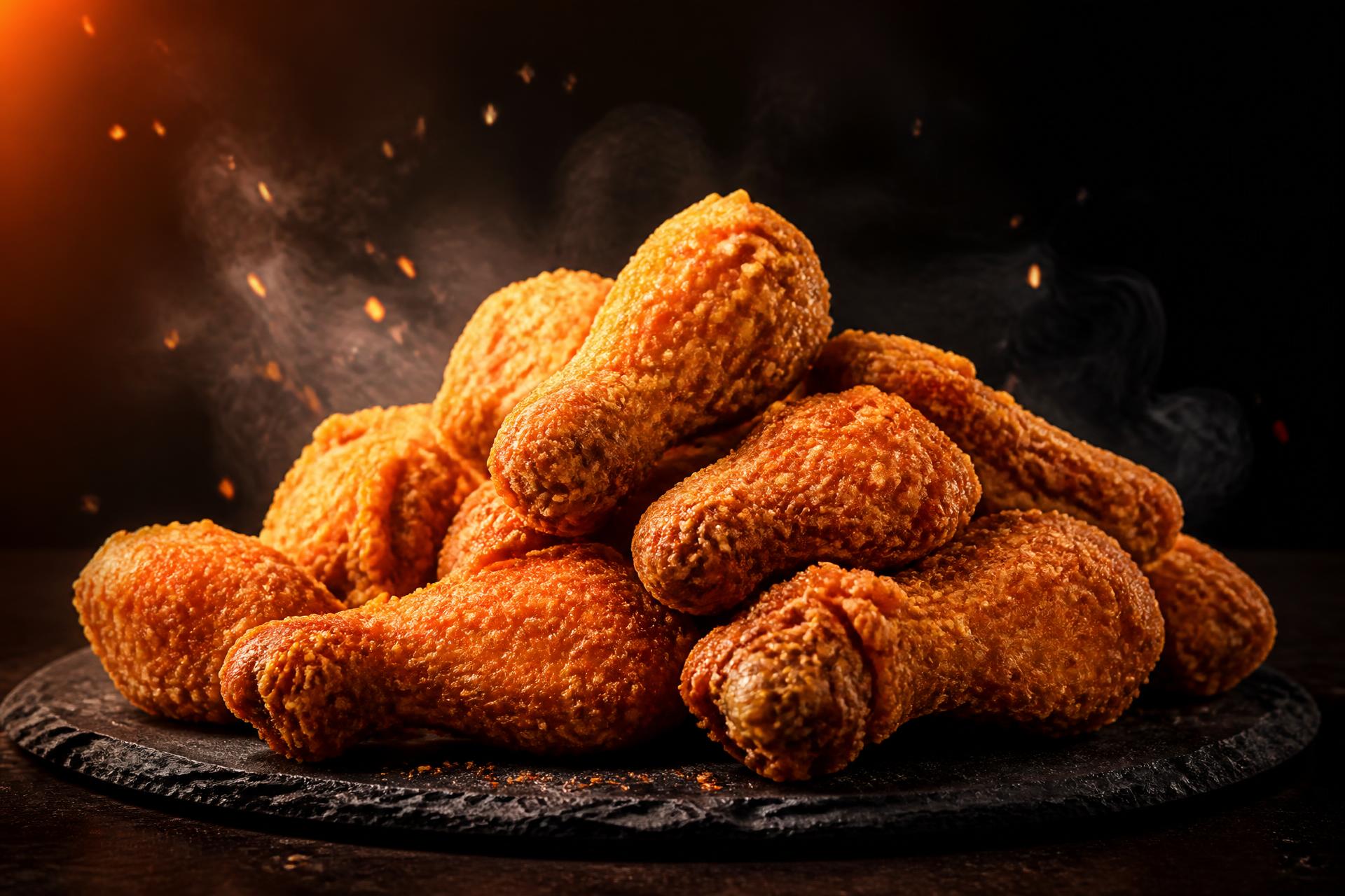 Ailes et pilons de poulet frit croustillant préparés chez coQoricooo